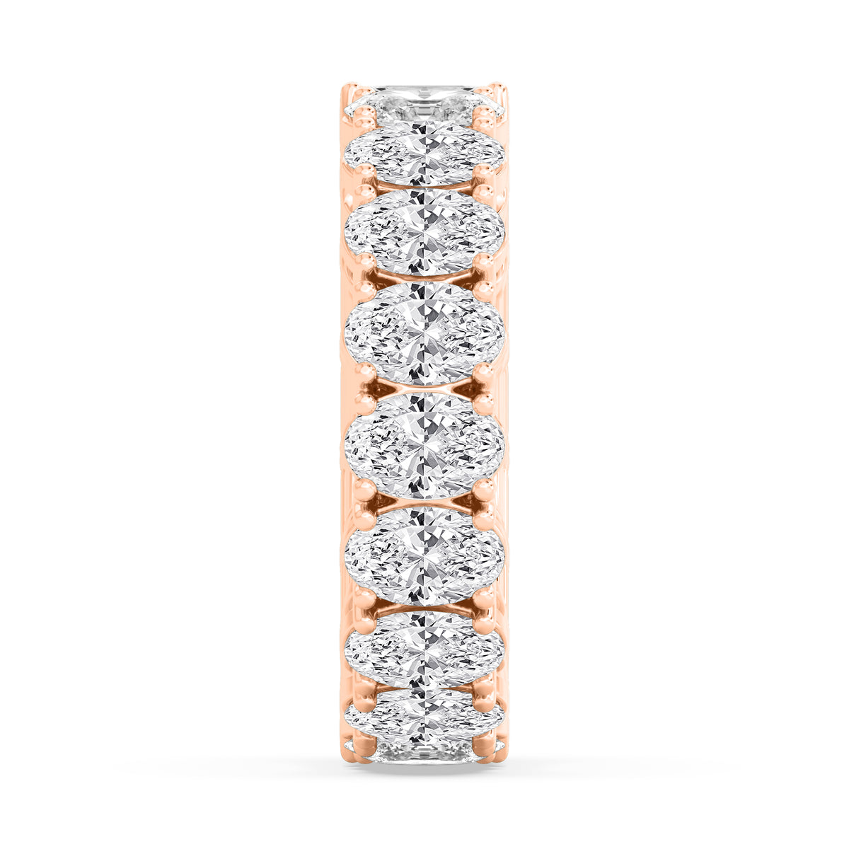 Lab Grown Diamond WEDDING BANDS 7.65 ctw R60841EMOV-7.68CT