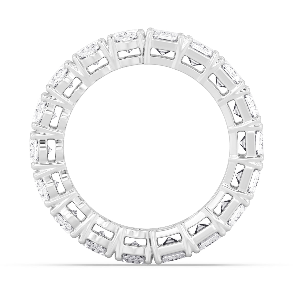 Lab Grown Diamond WEDDING BANDS 7.65 ctw R60841EMOV-7.68CT