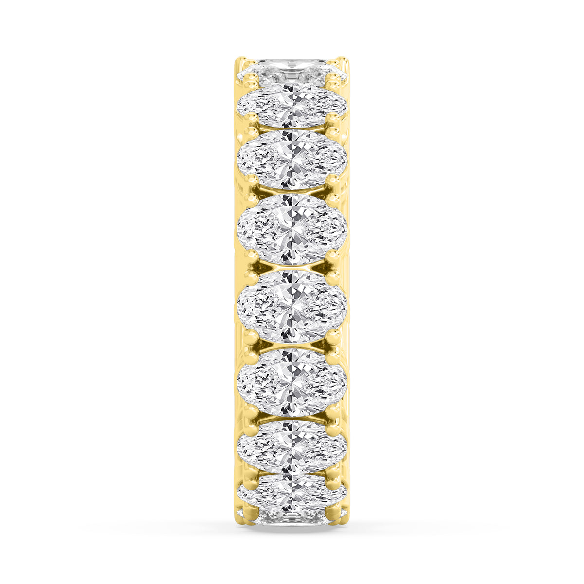 Lab Grown Diamond WEDDING BANDS 7.65 ctw R60841EMOV-7.68CT