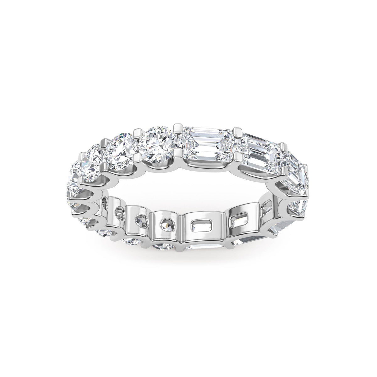 Lab Grown Diamond Wedding Rings 2.76 ctw R61035-2.75CTB