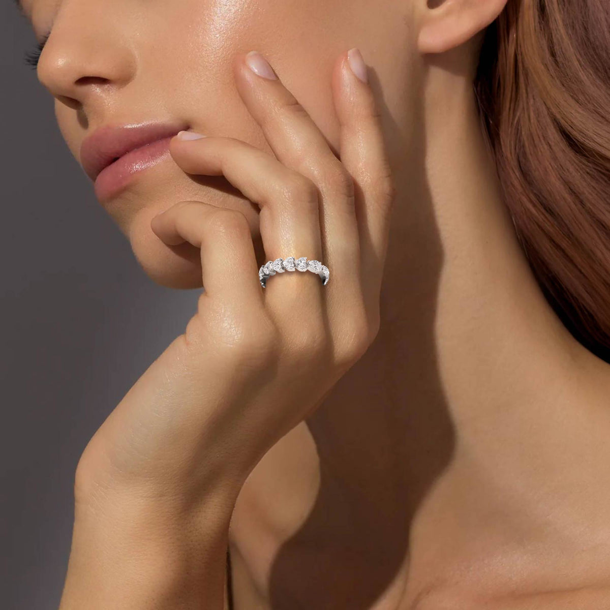 Lab Grown Diamond Wedding Rings 2.59 ctw R61036-2.50CTB