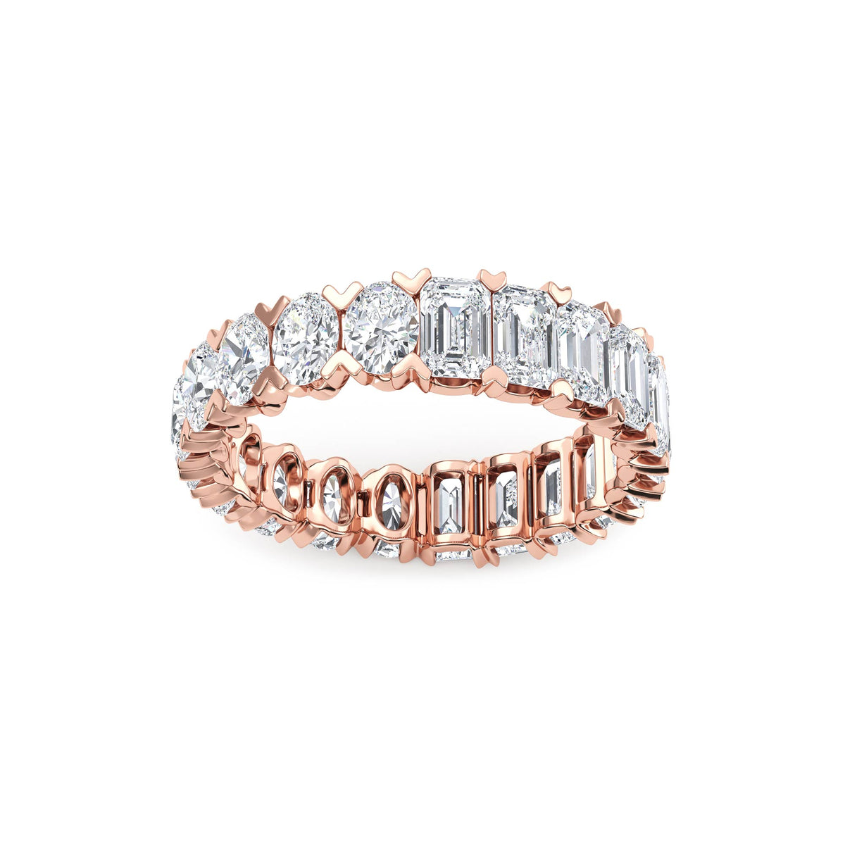 Lab Grown Diamond Wedding Rings 3.79 ctw R61037-3.83CTB