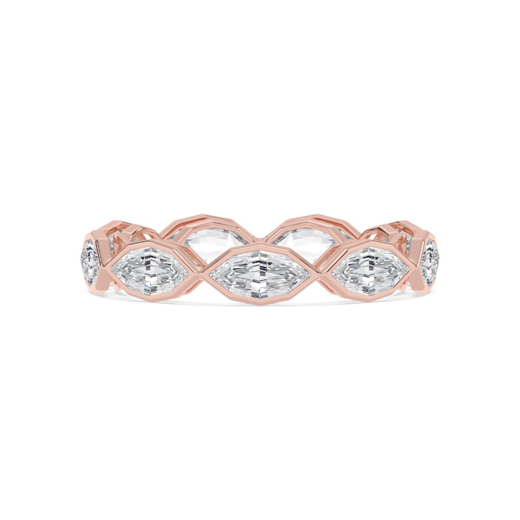 Lab Grown Diamond WEDDING RINGS 2.41 ctw R62523SMQ-0.25PT