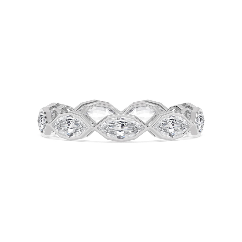 Lab Grown Diamond WEDDING RINGS 2.41 ctw R62523SMQ-0.25PT