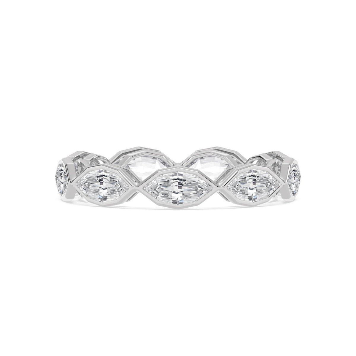 Lab Grown Diamond WEDDING RINGS 2.41 ctw R62523SMQ-0.25PT