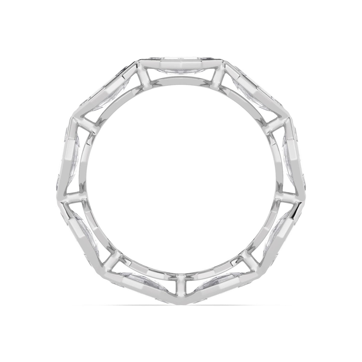 Lab Grown Diamond WEDDING RINGS 2.41 ctw R62523SMQ-0.25PT
