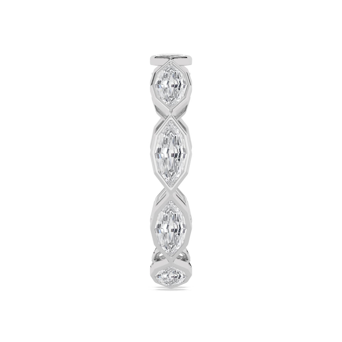 Lab Grown Diamond WEDDING RINGS 2.41 ctw R62523SMQ-0.25PT