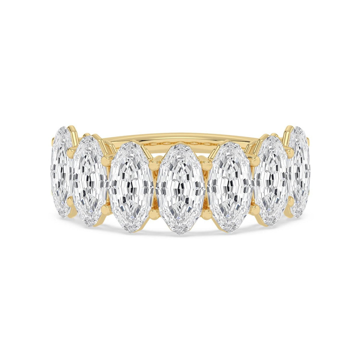 Lab Grown Diamond WEDDING RINGS 5.10 ctw R62524LSOV-4.88CT