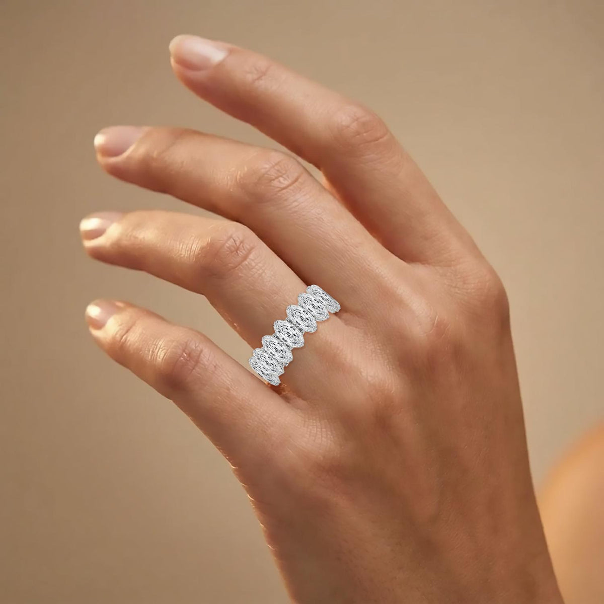 Lab Grown Diamond WEDDING RINGS 11.11 ctw R62535LSOV-0.70PT