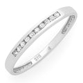 9Ct White Gold Channel Set Diamond Band