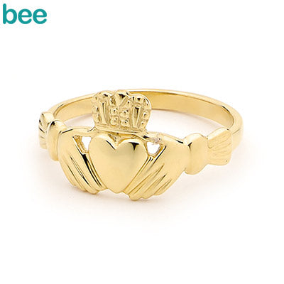 9Ct Yellow Gold Claddagh Ring