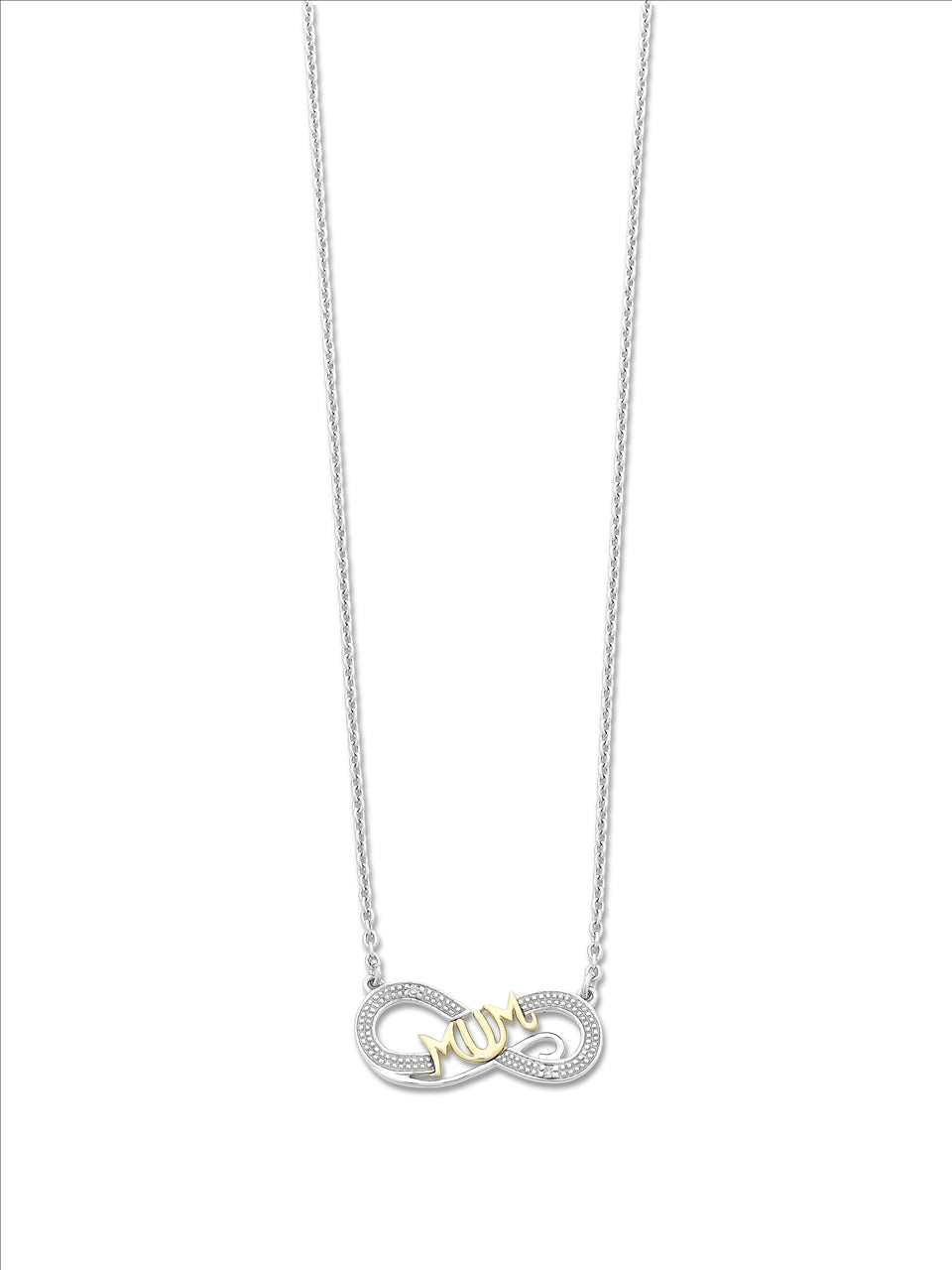 9Ct Yellow Gold Sterling Silver "Mum" Necklace