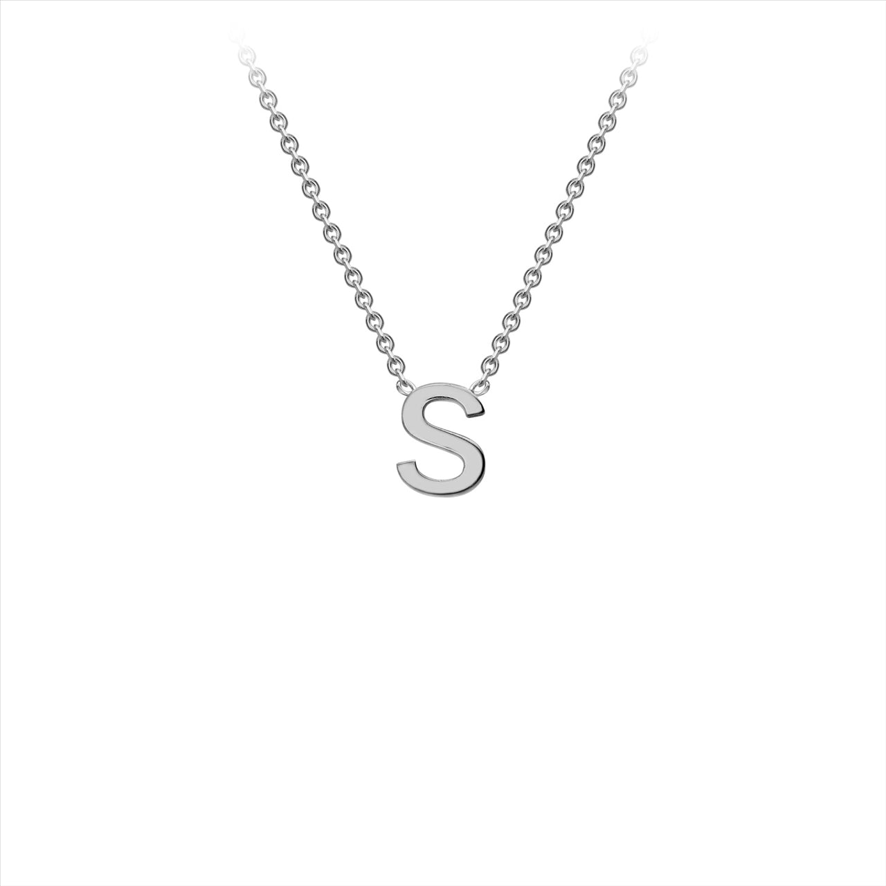 9 Carat White Gold Initial 'S'