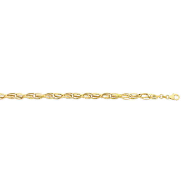 9Ct Yellow Gold Filled Double Link Style Bracelet