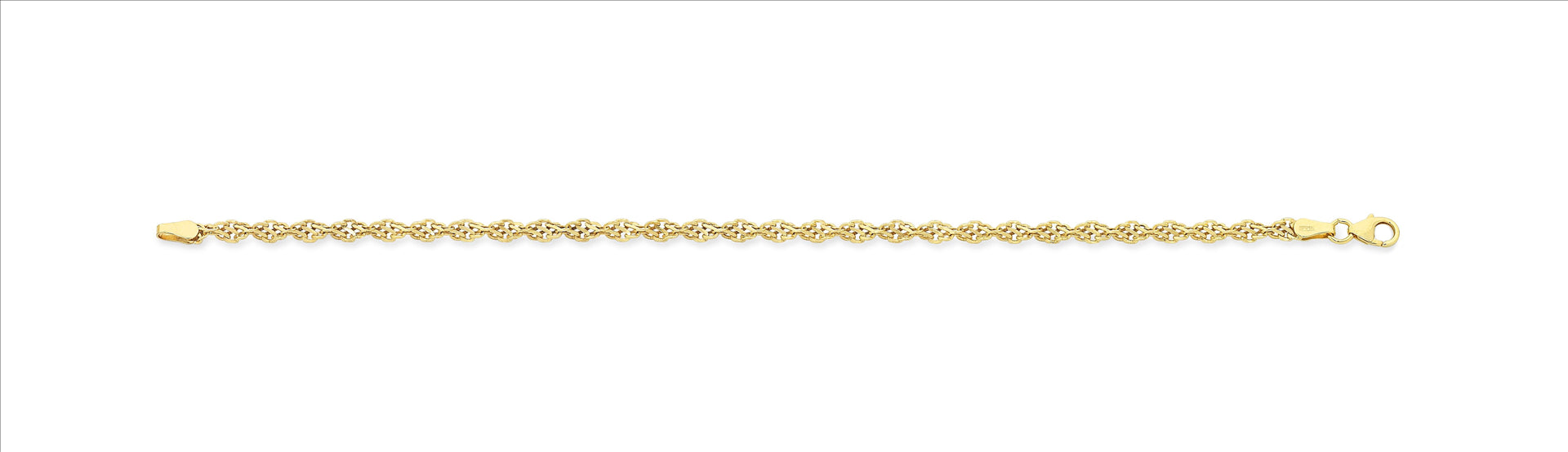 9Ct Yellow Gold Filled Fancy Link Bracelet