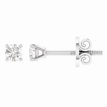 18K White Gold 0.40Ct Diamond Stud Earrings