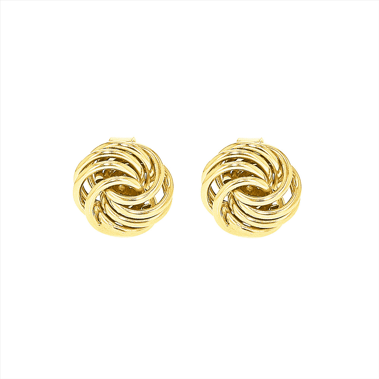 Knot Stud Earrings 9K Yellow Gold