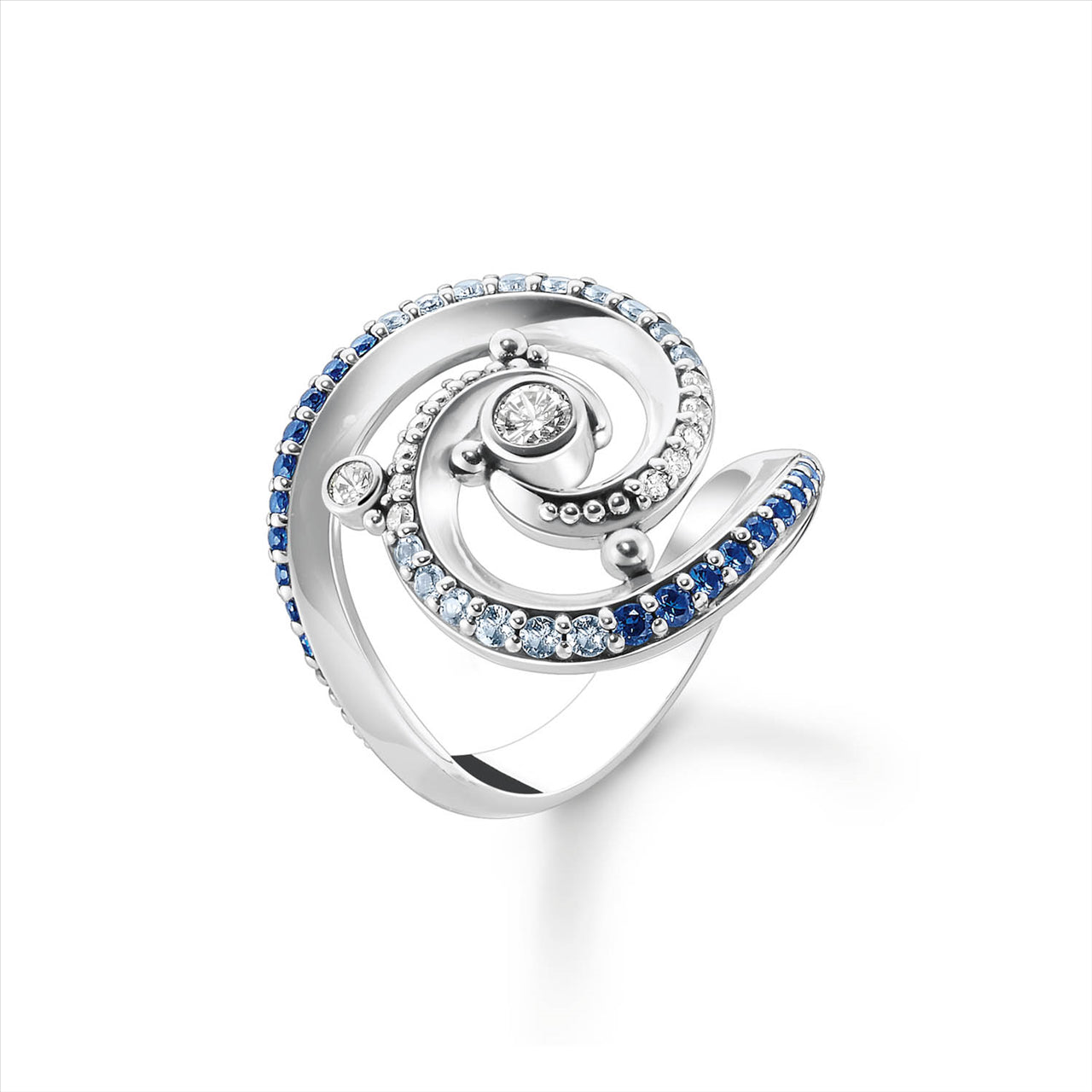 Thomas Sabo "Wave" Blue Stone Ring