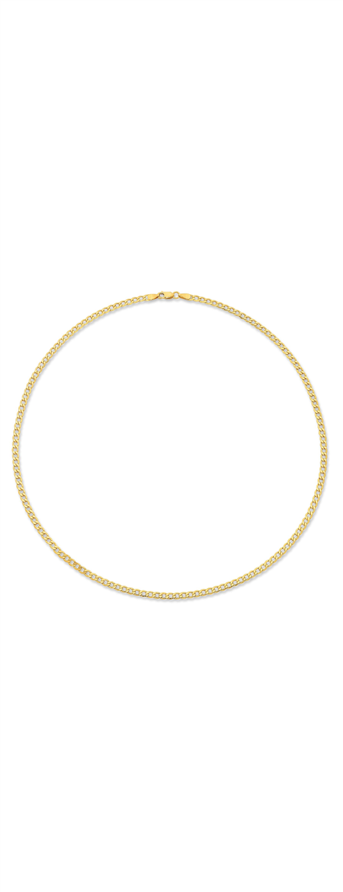 9Ct Yellow Gold Filled Curb Link Chain 50Cm
