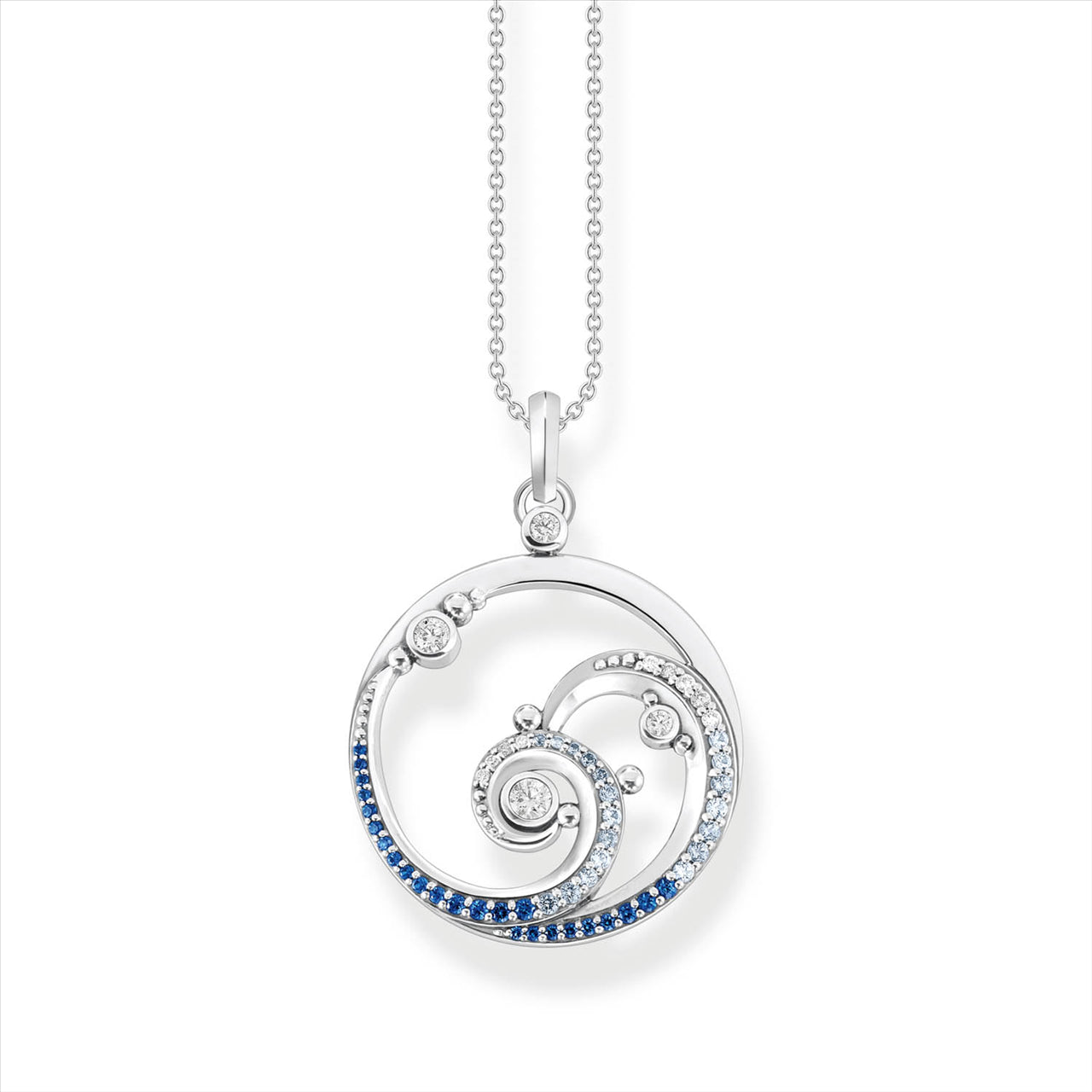 Thomas Sabo Blue Stone "Wave" Necklace