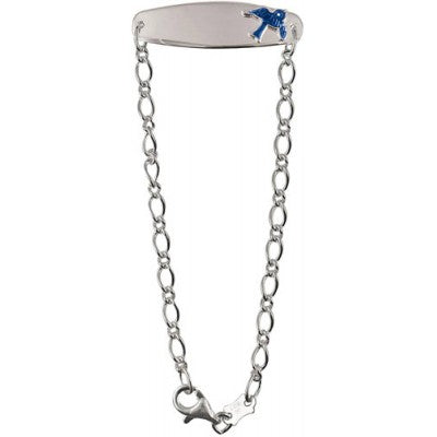 Sterling Silver Children's Baby Blue Bird Dreaming Bracelet
