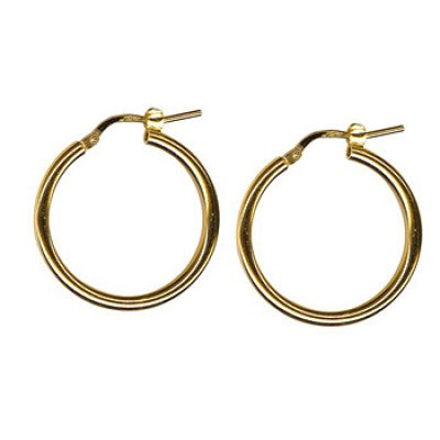 Sterling Silver Hoop Earrings 24MM