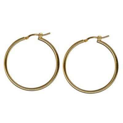 Sterling Silver Hoop Earrings 34.5MM