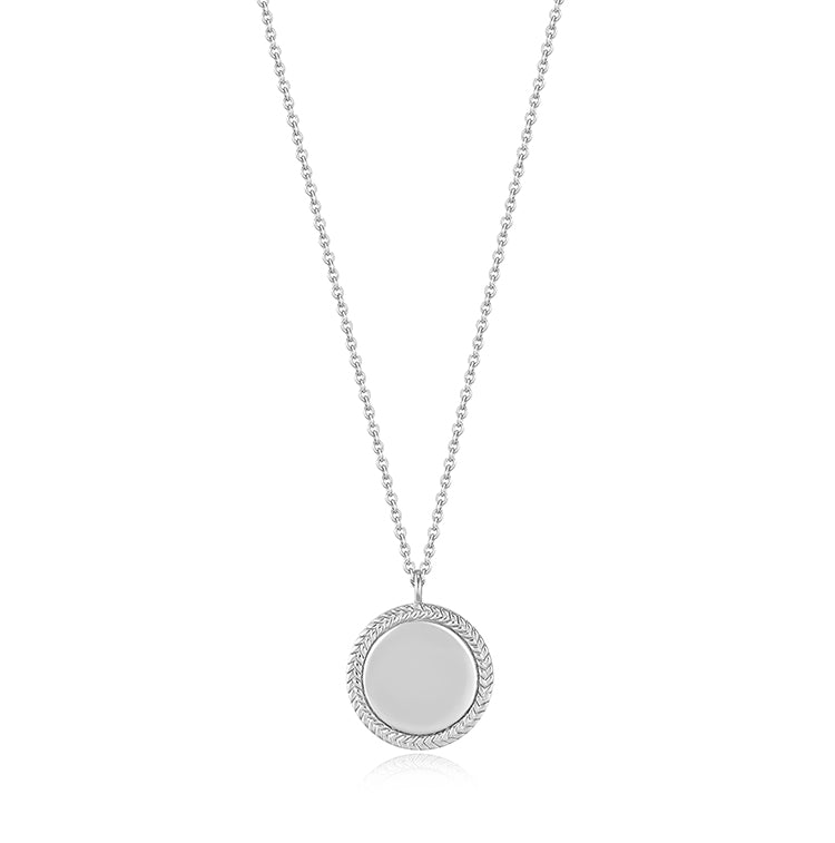 Ania Haie Rope Disc Silver Necklace