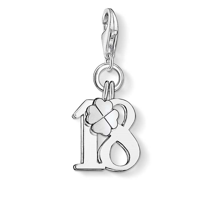 Thomas Sabo "Lucky Number 18" Charm Sterling Silver