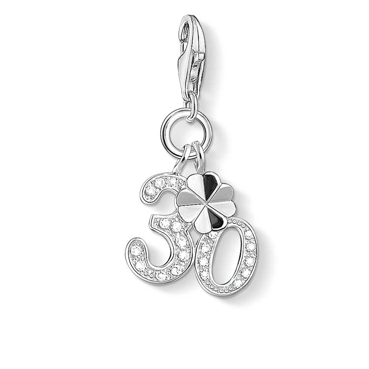 Thomas Sabo "30" Charm Sterling Silver