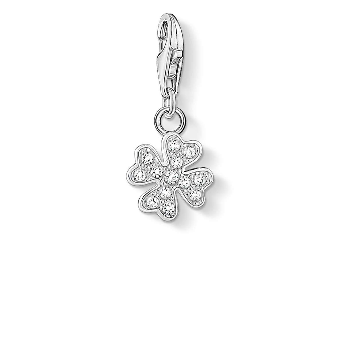 Thomas Sabo "Clover" Charm Sterling Silver Cz
