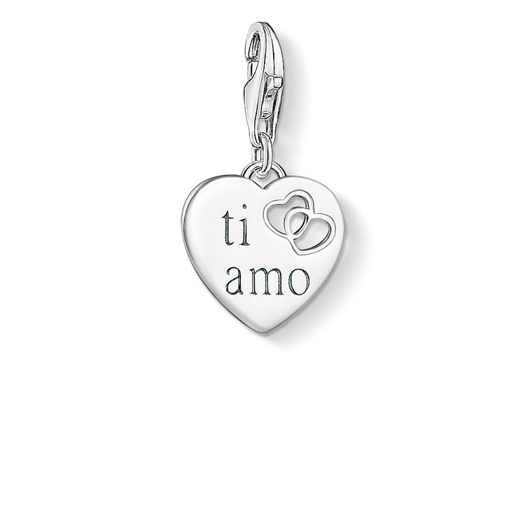 Thomas Sabo "Ti Amo Heart" Charm Sterling Silver