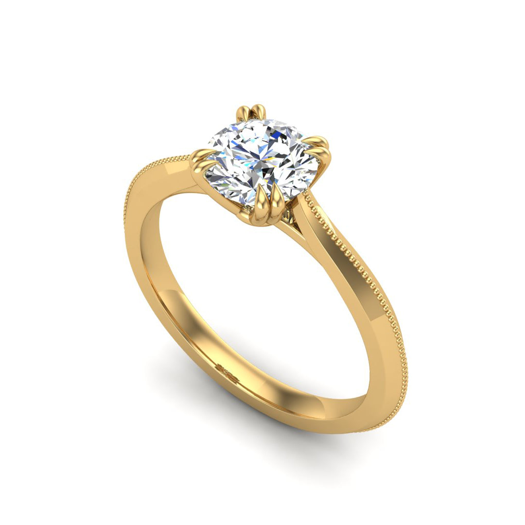 Ava 4 Prong Knife Edge Solitaire